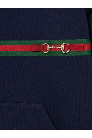 felpa in cotone blu GUCCI KIDS | 787341XJHID4780